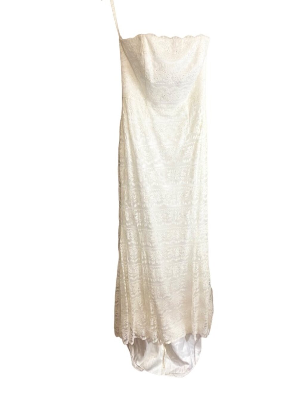 Galina Women's Ivory Lace Sheath Wedding Dress - 10